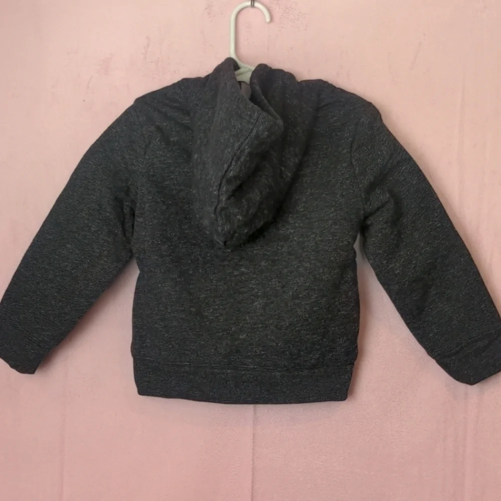 The Children's Place Sherpa Lined Gray Full Zip Hoodie Jacket size 3T